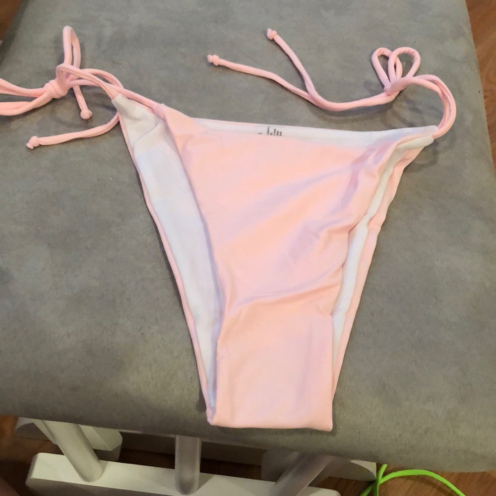 SHEIN NWT sz small baby pink string bikini bottom